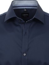 Blauw Venti overhemd met motief in de kraag 103522600-116 - XL