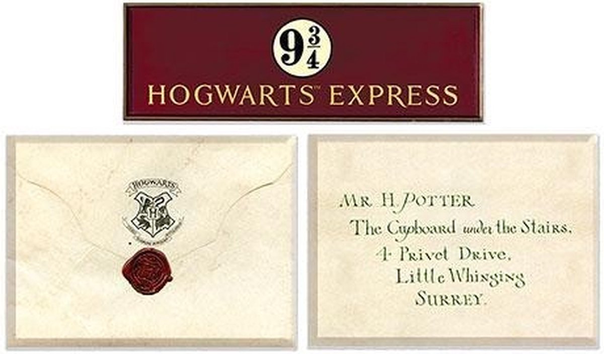 HARRY POTTER - Hogwart's Letter - 3 Magnets Set