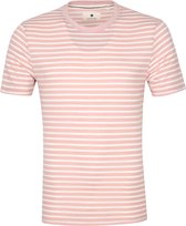 Anerkjendt - T-shirt Akrod Strepen Roze - Maat XXL - Modern-fit