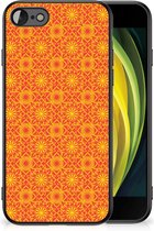 Smartphone Hoesje iPhone 7/8/SE 2020/2022 Cover Case met Zwarte rand Batik Orange