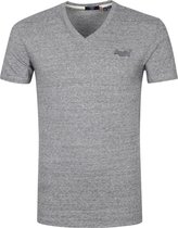 Superdry - Classic T-Shirt V-hals Grijs - XL - Modern-fit
