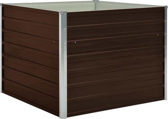 vidaXL Plantenbak 600x80x45 cm gegalvaniseerd staal grijs