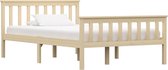 Decoways - Bedframe massief grenenhout lichthoutkleurig 120x200 cm