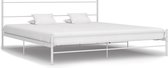 Decoways - Bedframe metaal wit 200x200 cm