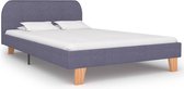 Decoways - Bedframe stof lichtgrijs 120x200 cm
