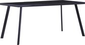 Decoways - Eettafel 180x90x75 cm gehard glas zwart