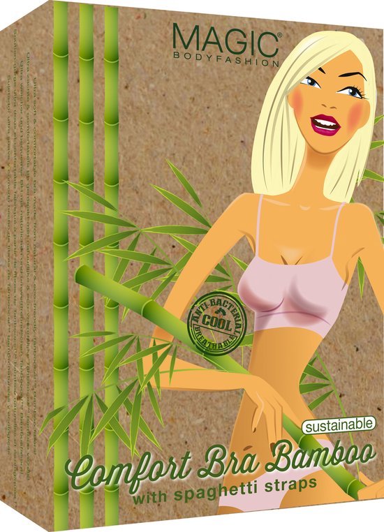 MAGIC Bodyfashion Soutien-Gorge Comfort Bamboo avec Bretelles Spaghetti Soutien-Gorge Femme - Taille M