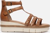 Tamaris Sandalen met sleehak cognac - Maat 37