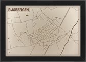 Houten stadskaart van Rijsbergen