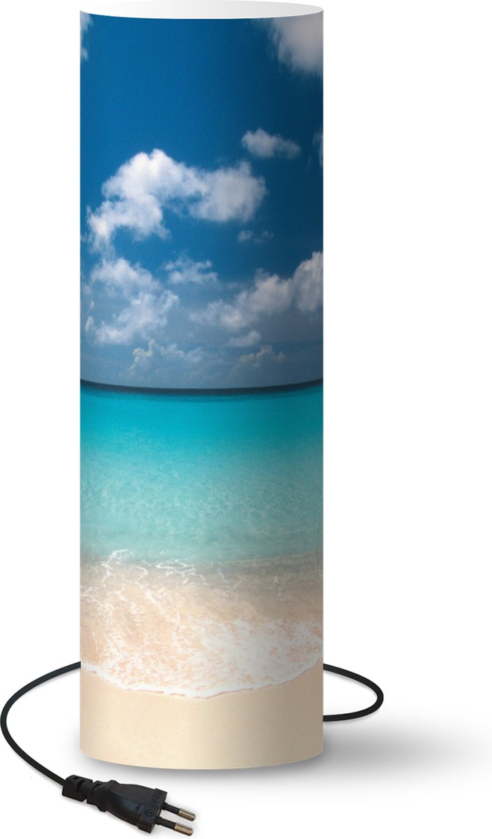 Lamp - Nachtlampje - Tafellamp slaapkamer - Zomer - Strand - Curaçao - 60 cm hoog - Ø19.1 cm - Inclusief LED lamp