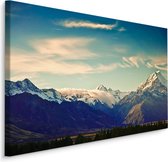Schilderij - Mount Cook, Nieuw-Zeeland, Premium Print