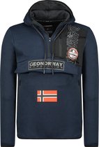 Hoodie Met Rits Heren Blauw Geographical Norway Feretico - L