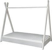 Tipi bed - met premium matras - 80x160 cm - wit
