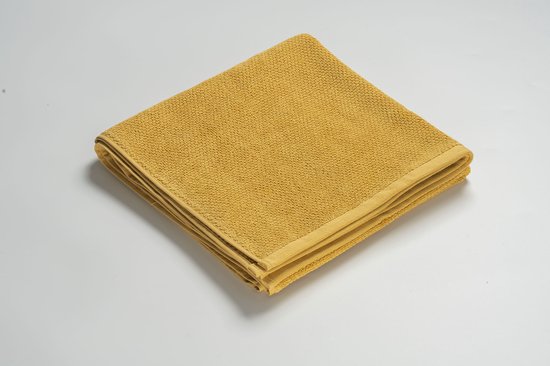 MAROYATHOME - UNO - Handdoek - 50x100 cm - Fairtrade Katoen - Tuscany Yellow - Geel