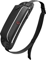 Crossbody Bag Voor Fietsers - Heuptas - Slingbag - Schoudertas - Tassen - Waterdicht - Met TSA Codeslot - Reflecterende Strip - Zwart