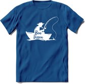 Vissen T-Shirt | Grappig Verjaardag Vis Hobby Cadeau Shirt | Dames - Heren - Unisex | Tshirt Hengelsport Kleding Kado - Donker Blauw - M