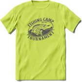 Fishing - Vissen T-Shirt | Grappig Verjaardag Vis Hobby Cadeau Shirt | Dames - Heren - Unisex | Tshirt Hengelsport Kleding Kado - Groen - 3XL