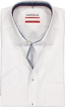 MARVELIS Modern Fit overhemd - korte mouw - wit (contrast) - Strijkvrij - Boordmaat: 42