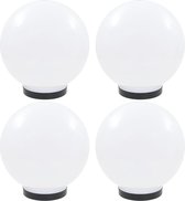 vidaXL LED-bollampen 4 st rond 25 cm PMMA