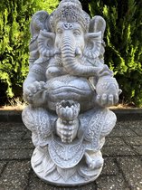 Beeld Ganesha 1, een hindoestaanse god, vol stenen beeld!