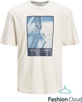 JACK & JONES Jack&Jones Neoprep Photo Tee SS Crew Neck Whisper White WIT M