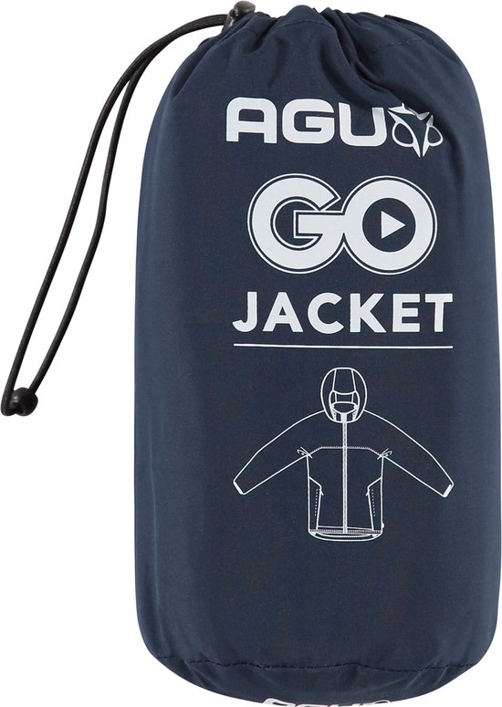 AGU GO Imperméable Essential Unisexe - Blauw Marine - XL - Femme & Homme - Polyester Recyclé