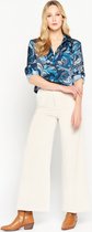 LOLALIZA Oversized hemd met paisley print - Turquoise - Maat 38
