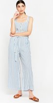 LOLALIZA Gestreepte jumpsuit - Blauw - Maat 38