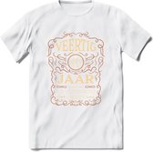 40 Jaar Legendarisch Gerijpt T-Shirt | Roest - Ivoor | Grappig Verjaardag Cadeau | Dames - Heren | - Wit - S