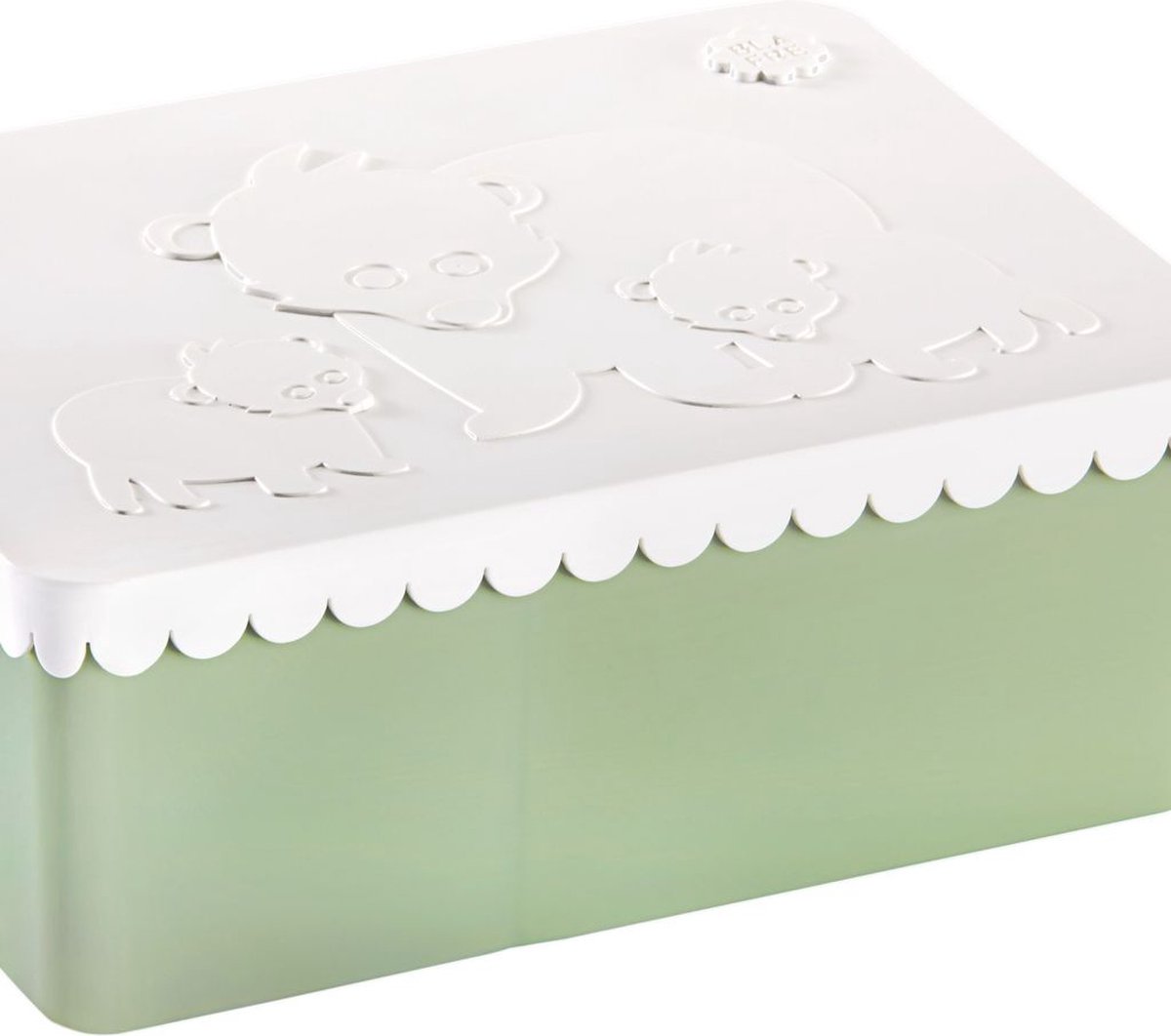 Lunchbox polar bear - white/coast green