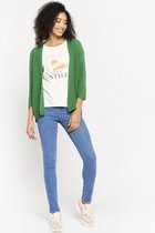 LOLALIZA Lurex cardigan - Groen - Maat L/XL