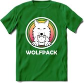 Saitama T-Shirt | Wolfpack Crypto ethereum Heren / Dames | bitcoin munt cadeau - Donker Groen - XL