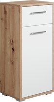 Badkamerkast Aura staand - eiken met wit - 80cm hoog