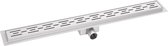 Badplaats Douchegoot 140 cm BP03 - Douchedrain met RVS Rooster - 7 cm Diep en Inclusief Afvoer