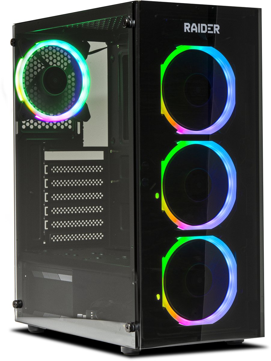 RAIDER CA3 PRO2 GAMING ATX PC Case - Behuizing met RGB