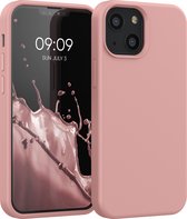 kwmobile telefoonhoesje voor Apple iPhone 13 mini - Hoesje met siliconen coating - Smartphone case in winter roze