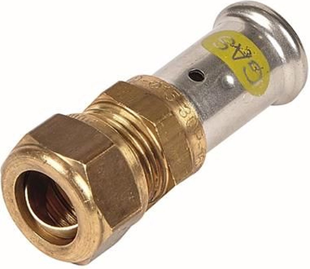 Henco GAS 30PG overgangskoppeling - 16 mm knel x 15 mm pers