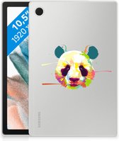 Hoes Samsung Galaxy Tab A8 2021 Tablet Backcover met foto Super als Sinterklaas Cadeautje Panda Color met transparant zijkanten