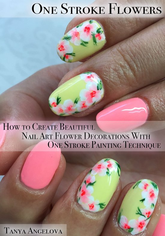 Nail art flower sale design