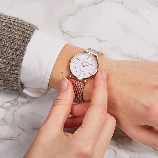Montre OOZOO Vintage Rose doré / Blanc (32 mm) - Doré