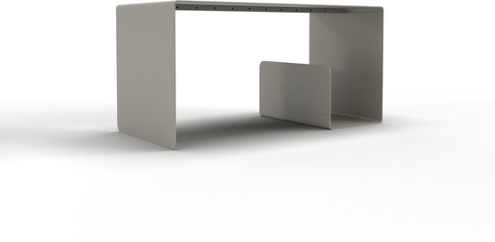 Salontafel | Industrieel | Design | Metaal | Rechthoek | met Opbergruimte | model Glide | Licht Grijs