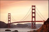 Walljar - San Francisco - Golden Gate Bridge II - Muurdecoratie - Poster met lijst