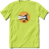 Fishing Tail - Vissen T-Shirt | Grappig Verjaardag Vis Hobby Cadeau Shirt | Dames - Heren - Unisex | Tshirt Hengelsport Kleding Kado - Groen - XXL