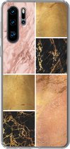 Coque Huawei P30 Pro - Marbre - Rose - Or - Coque de téléphone en Siliconen