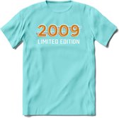 2009 Limited Edition Lines T-Shirt | Goud - Zilver | Grappig Verjaardag en Feest Cadeau Shirt | Dames - Heren - Unisex | Tshirt Kleding Kado | - Licht Blauw - XXL