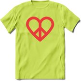 Valentijn Hart T-Shirt | Grappig Valentijnsdag Cadeautje voor Hem en Haar | Dames - Heren - Unisex | Kleding Cadeau | - Groen - XXL