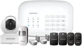 DAEWOO wifi / gsm-alarmpakket - model SA622 geleverd met 15 accessoires, 2 camera's en 1 sirene