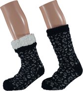 Huissokken dames | Huissok met fake fur | Wit | Maat 36/41 | Huissok | Huissokken dames | Fluffy sokken | Slofsokken | Huissokken anti slip | Huissokken | Anti slip sokken | Warme