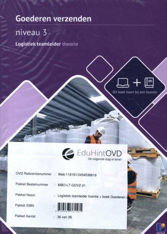 Goederen verzenden niveau 3 logistiek teamleider Theorieboek