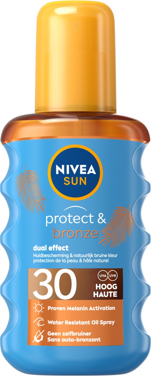 NIVEA SUN & Bronze Zonnebrandolie Spray SPF 30 - 200 ml | bol.com